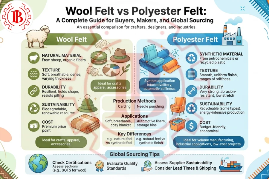 wool felt vs polyester felt